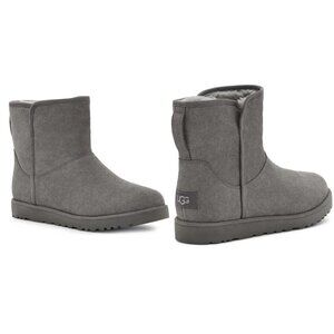 New UGG Cory II Genuine Shearling Lined Boot, Gray, Size 8